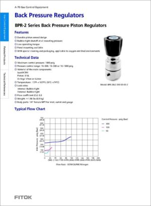 Fitok Back Pressure Regulators BPR-2 Series