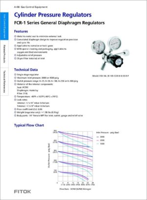 Fitok Cylinder Pressure Regulators FCR-1 Series