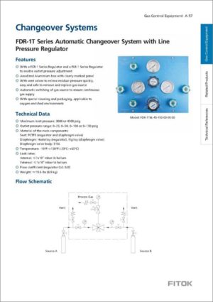 Fitok FDR-1T Series Automatic Changeover System with Line Pressure Regulator