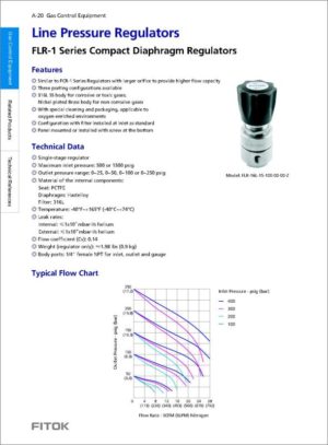 Fitok FLR-1 Series Compact Diaphragm Regulators