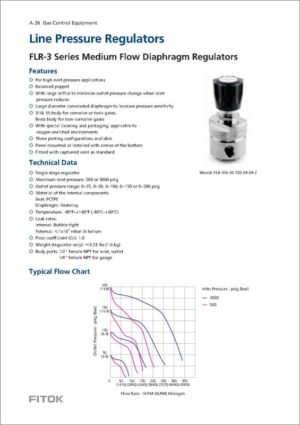 Fitok FLR-3 Series Medium Flow Diaphragm Regulators