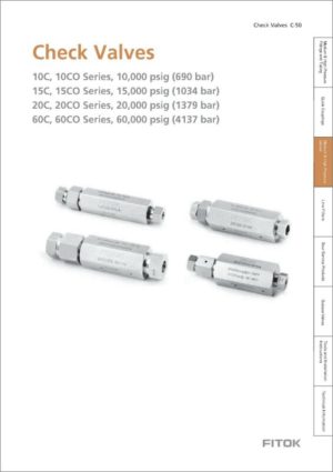 Fitok High Pressure Check Valves