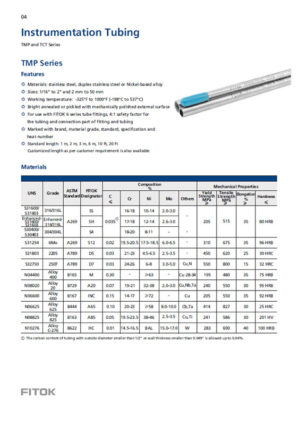 Fitok Instrumentation Tubing